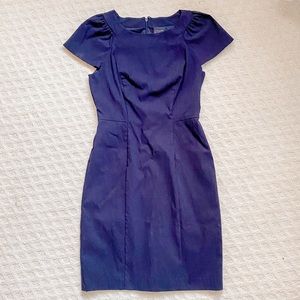 Adrianna Papell Structured Cap Sleeve Navy Size 6